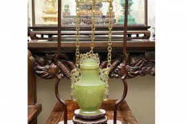 Đỉnh Ngọc Tụ Nham ( Serpentine) Dây Xích Rất Đẹp