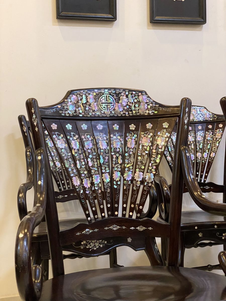 bộ bàn ghế ăn ghế dẻ quạt