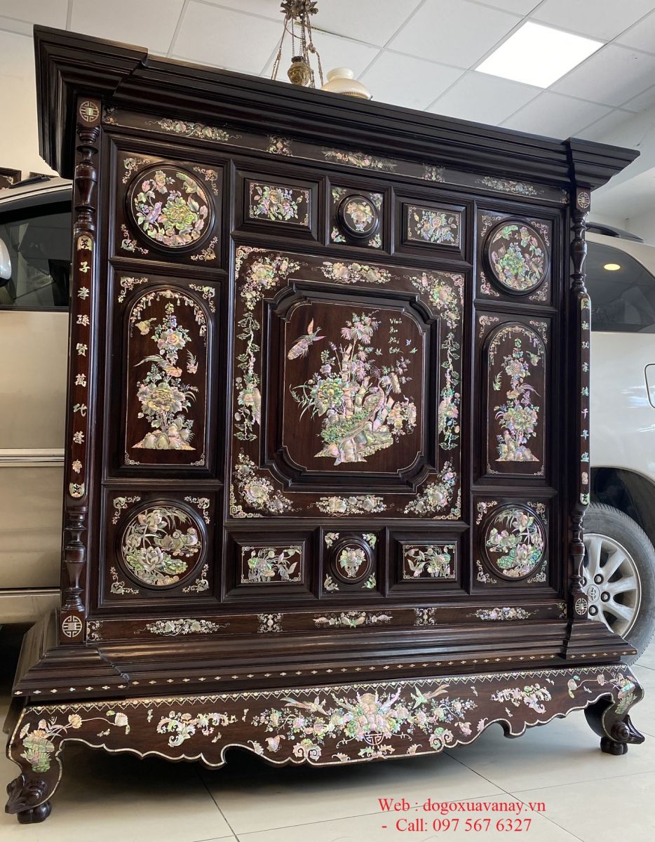 tủ thờ gia tiên cẩn ốc