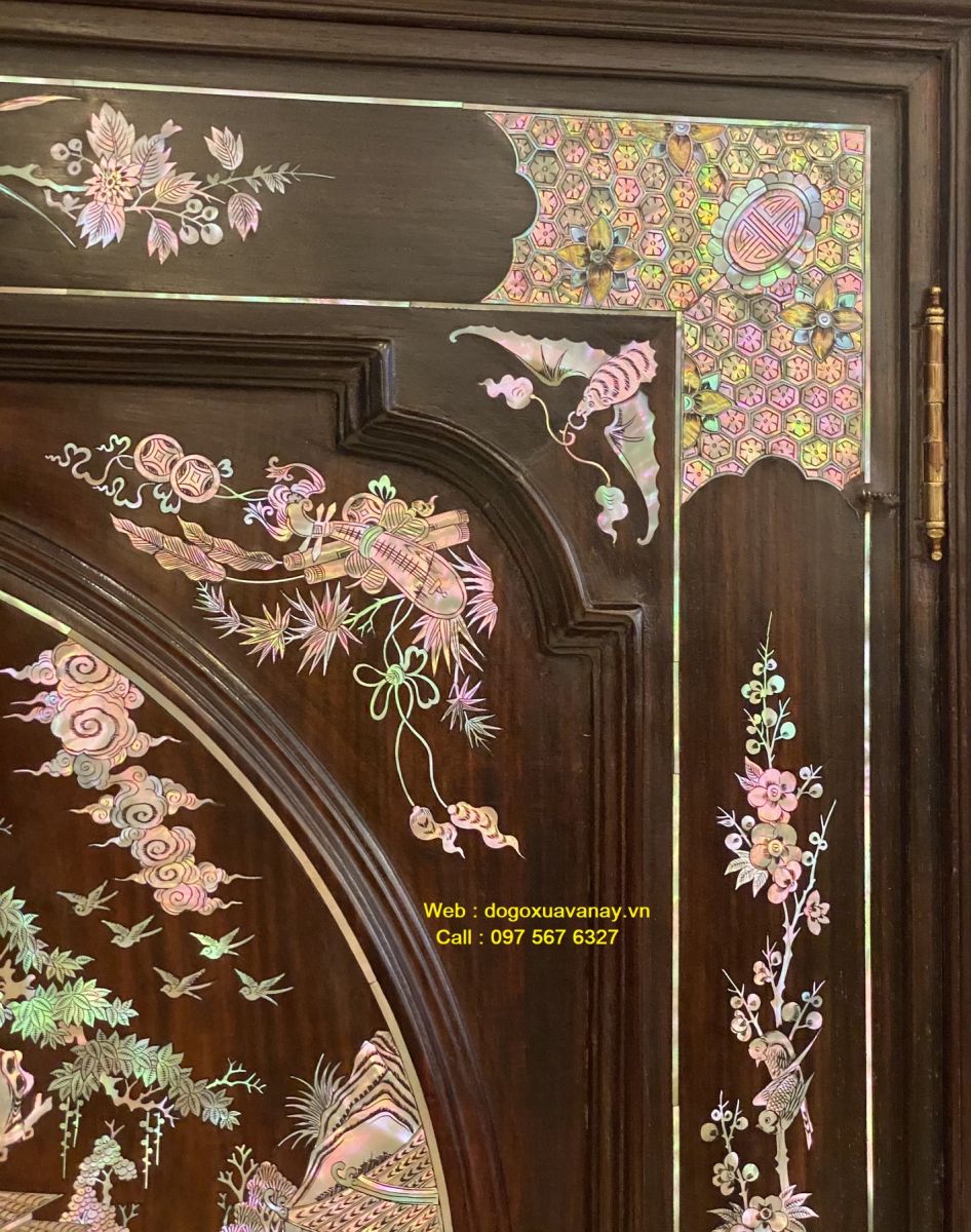 Tủ thờ cẩn ốc gỗ trắc ở sai gòn