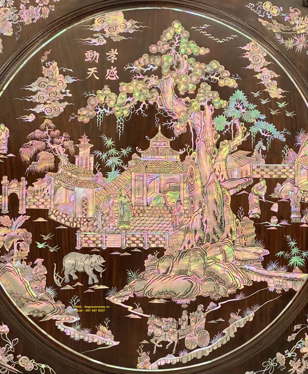 Tủ thờ khảm ốc gỗ trắc cổ xịn