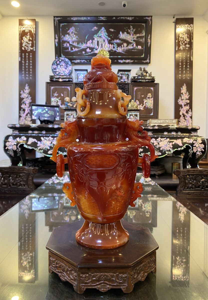 Tượng mã não đỏ cổ của trung quốc