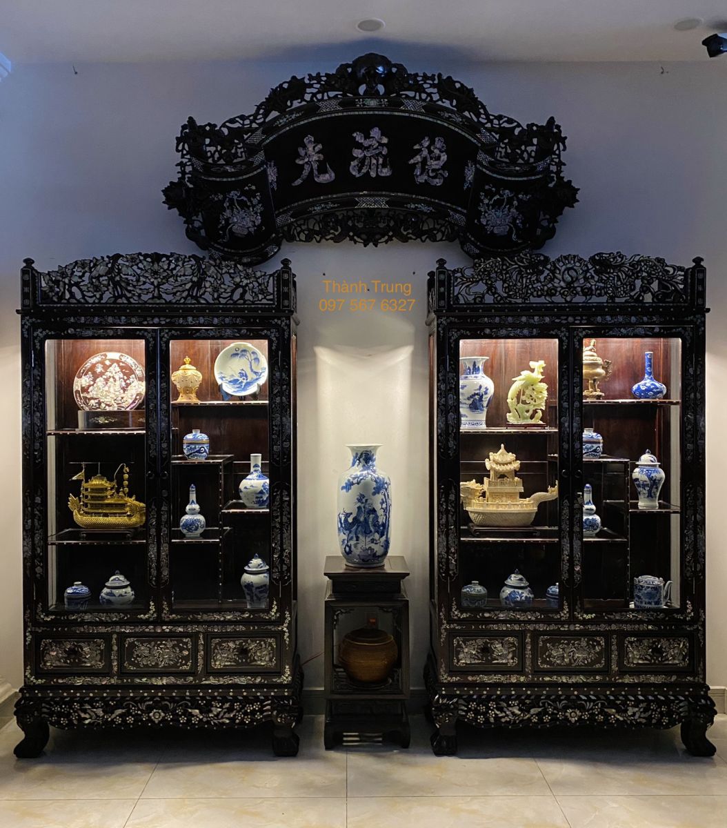 tủ trưng bày nhà cổ cẩn ốc