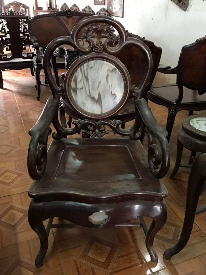 Bộ guột tàu cổ xịn gỗ trắc