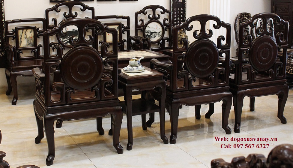 bàn ghế móc tàu 8 món