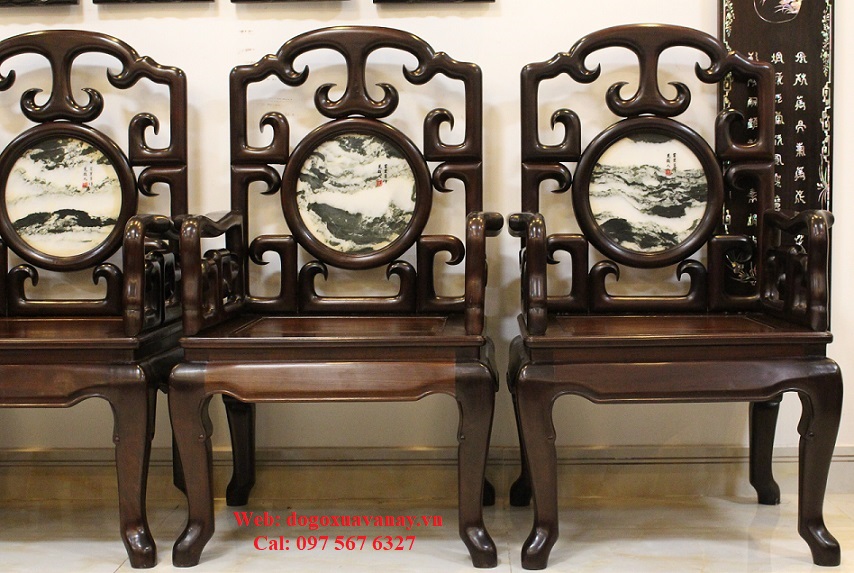 bộ ghế móc gỗ gụ ta đẹp