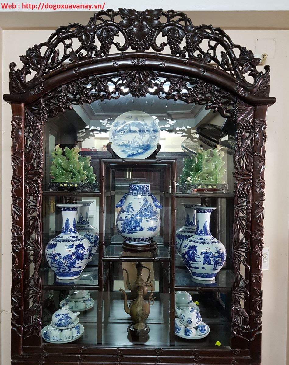 tủ bày đồ gốm sứ